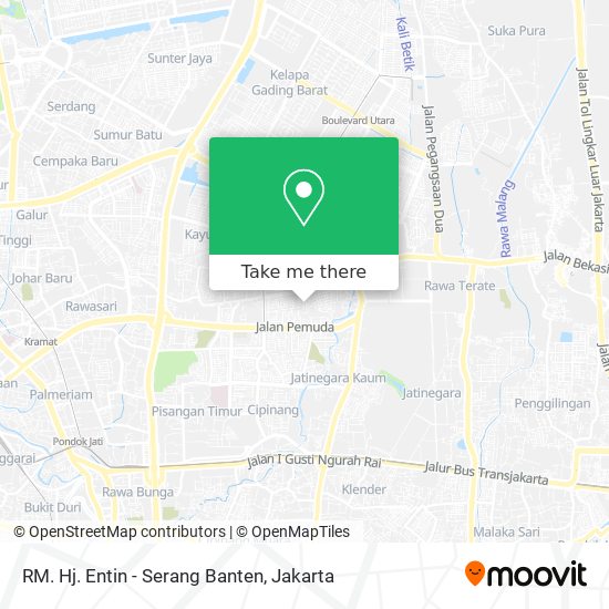RM. Hj. Entin - Serang Banten map