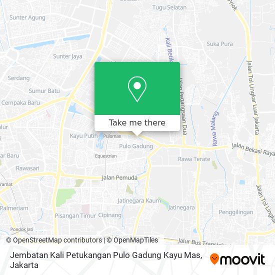 Jembatan Kali Petukangan Pulo Gadung Kayu Mas map