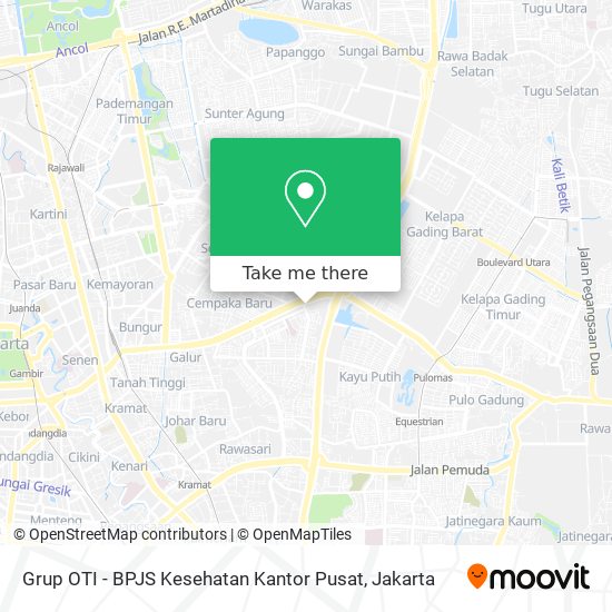 Grup OTI - BPJS Kesehatan Kantor Pusat map
