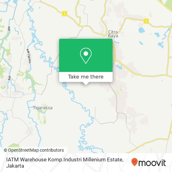 IATM Warehouse Komp.Industri Millenium Estate map