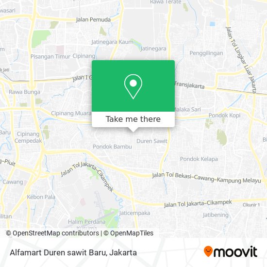 Alfamart Duren sawit Baru map