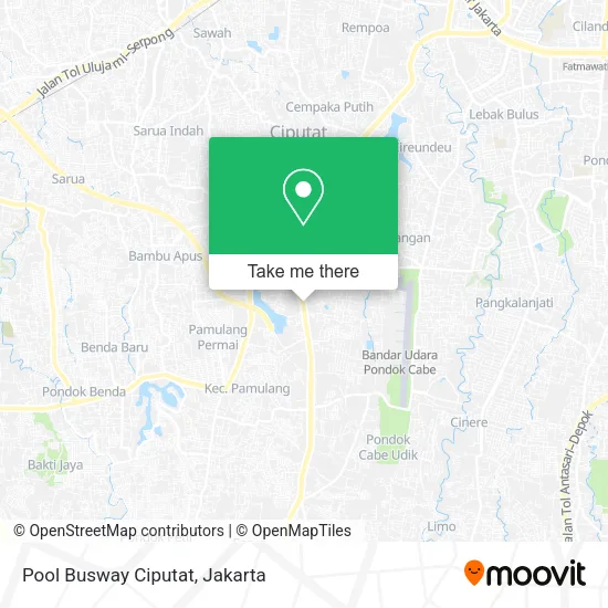 Pool Busway Ciputat map