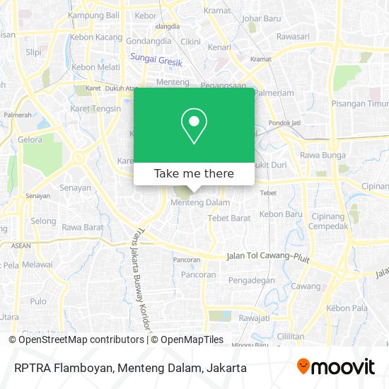 RPTRA Flamboyan, Menteng Dalam map