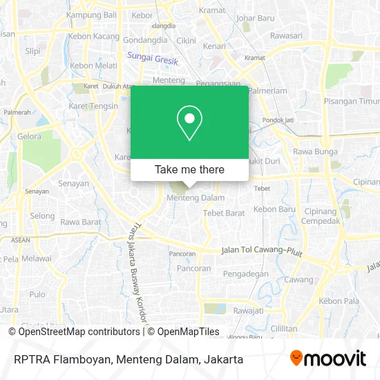 RPTRA Flamboyan, Menteng Dalam map