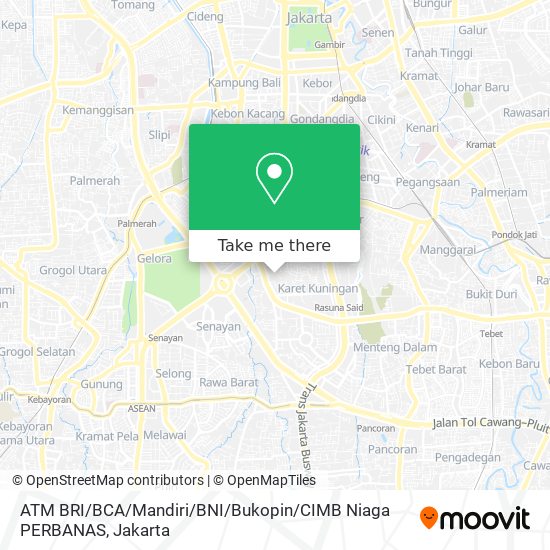 ATM BRI / BCA / Mandiri / BNI / Bukopin / CIMB Niaga PERBANAS map