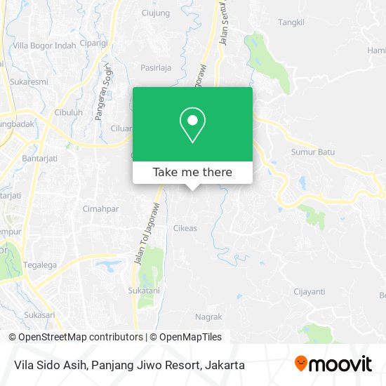 Vila Sido Asih, Panjang Jiwo Resort map