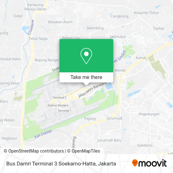 Bus Damri Terminal 3 Soekarno-Hatta map