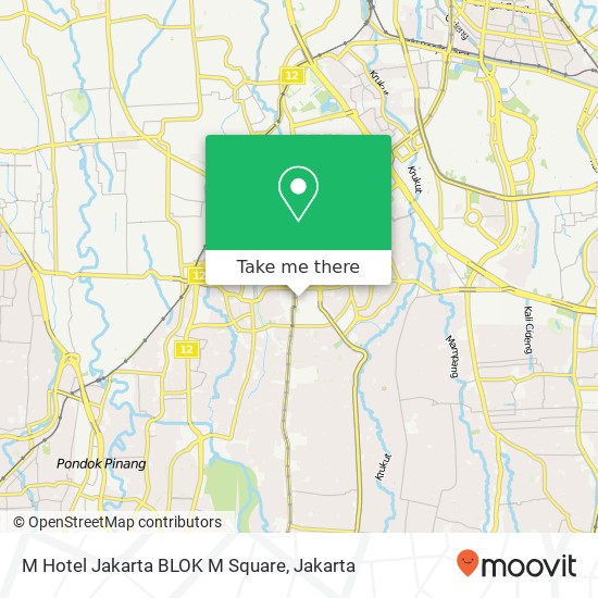 M Hotel Jakarta BLOK M Square map