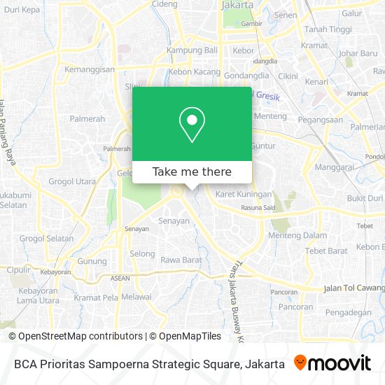 BCA Prioritas Sampoerna Strategic Square map