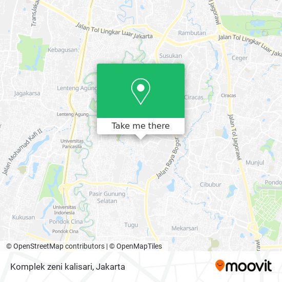 Komplek zeni kalisari map