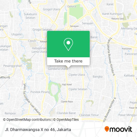 Jl. Dharmawangsa X no 46 map