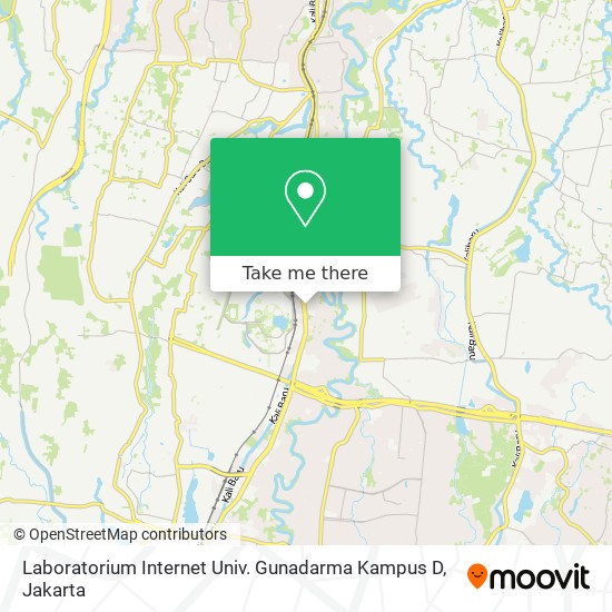 Laboratorium Internet Univ. Gunadarma Kampus D map