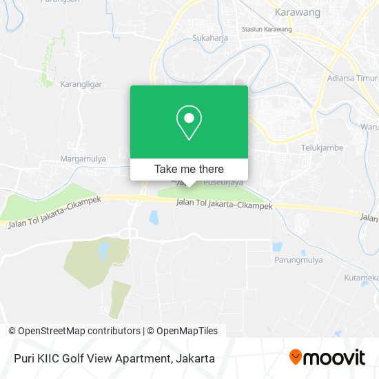 Puri KIIC Golf View Apartment map