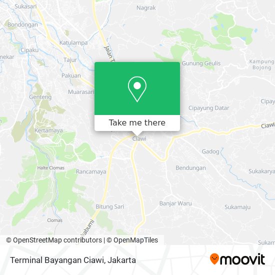 Terminal Bayangan Ciawi map