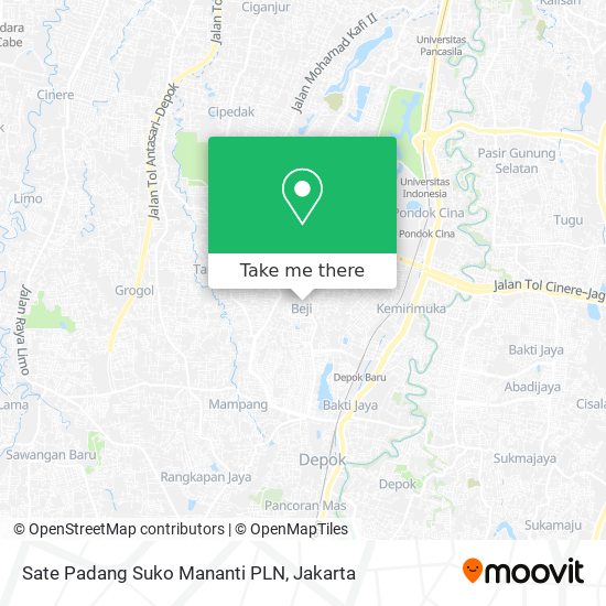 Sate Padang Suko Mananti PLN map