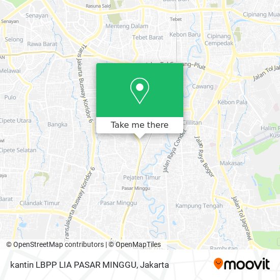 kantin LBPP LIA PASAR MINGGU map