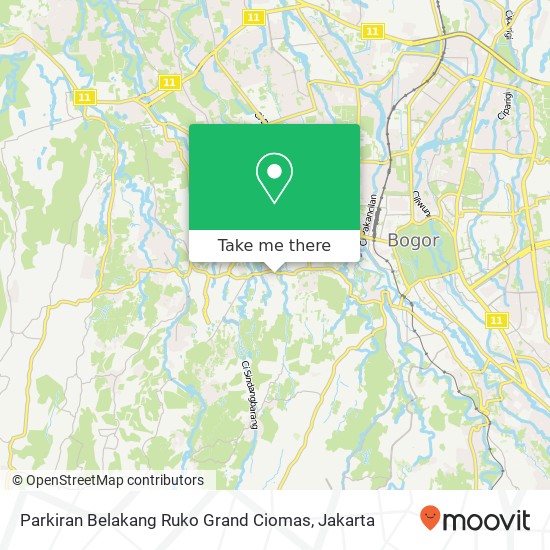 Parkiran Belakang Ruko Grand Ciomas map