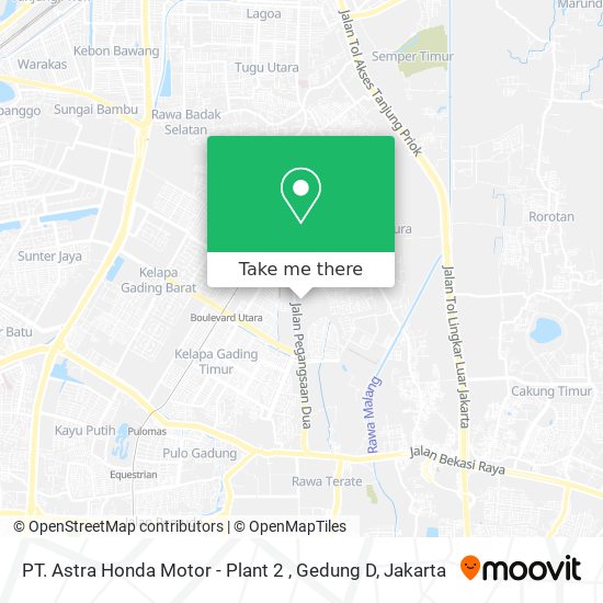 PT. Astra Honda Motor - Plant 2 , Gedung D map