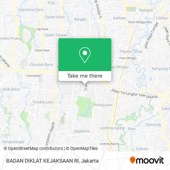 BADAN DIKLAT KEJAKSAAN RI map