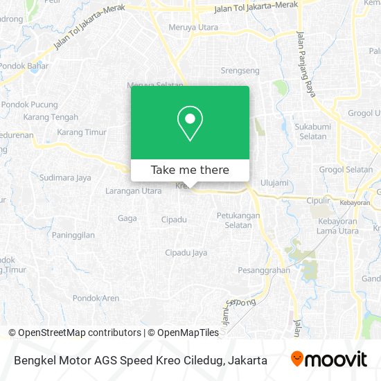 Bengkel Motor AGS Speed Kreo Ciledug map