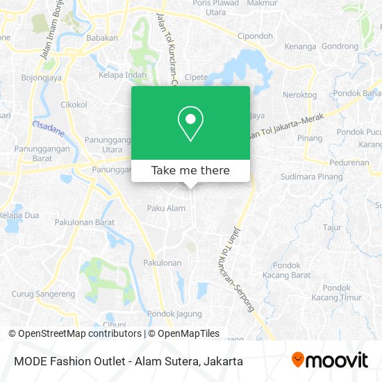 MODE Fashion Outlet - Alam Sutera map