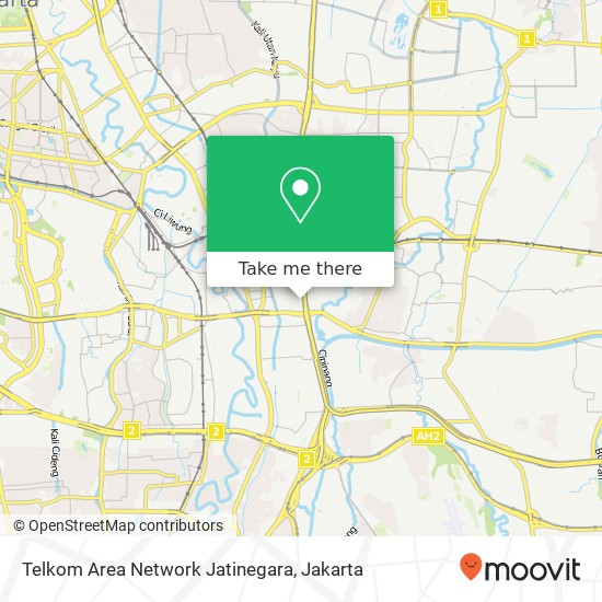 Telkom Area Network Jatinegara map