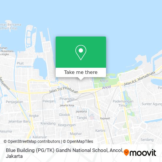 Blue Building (PG / TK) Gandhi National School, Ancol map