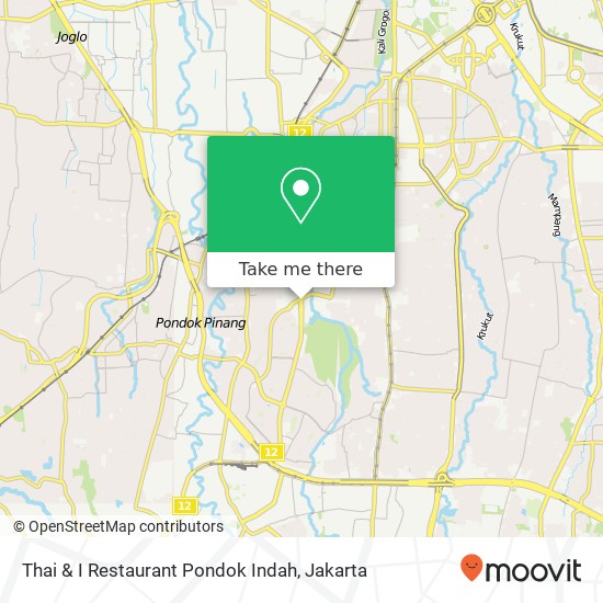Thai & I Restaurant Pondok Indah map