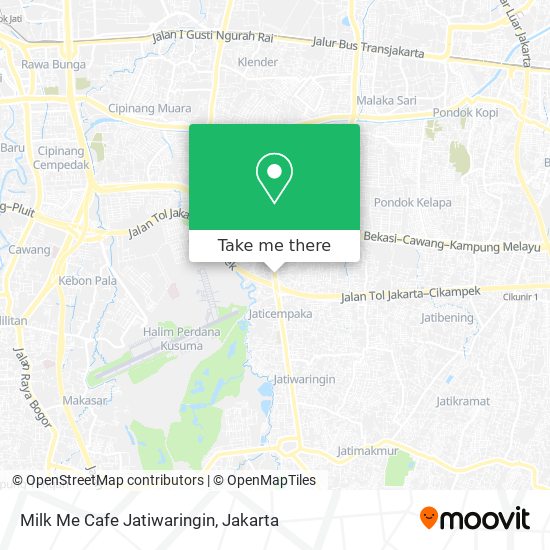 Milk Me Cafe Jatiwaringin map