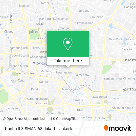 Kantin lt 3 SMAN 68 Jakarta map