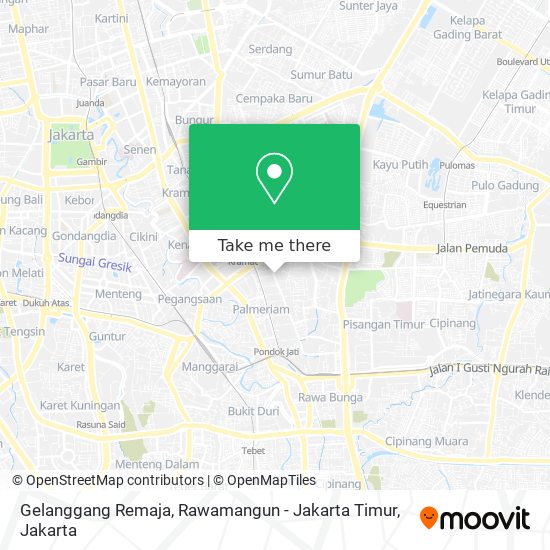 Gelanggang Remaja, Rawamangun - Jakarta Timur map