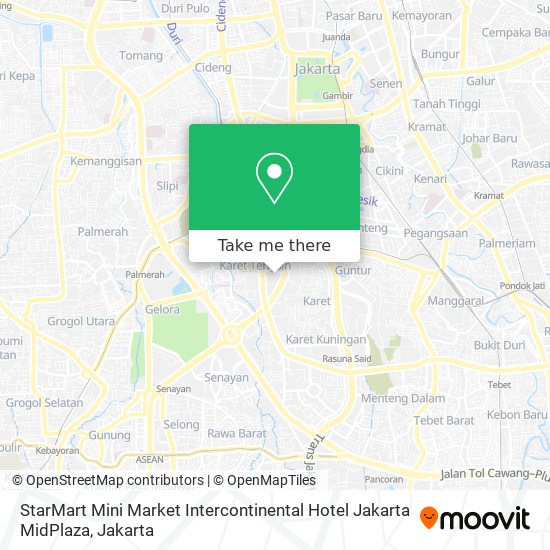 StarMart Mini Market Intercontinental Hotel Jakarta MidPlaza map