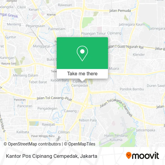 Kantor Pos Cipinang Cempedak map