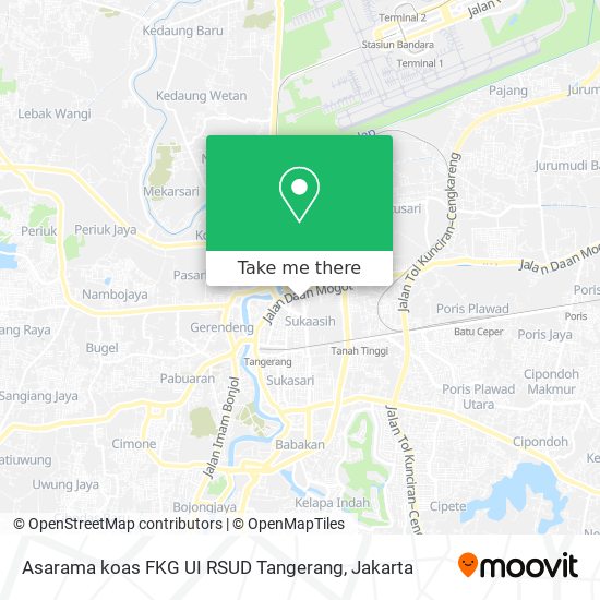 Asarama koas FKG UI RSUD Tangerang map