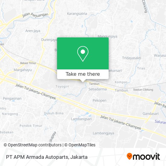 How to get to PT APM Armada Autoparts in Bekasi by Bus Train or LRT