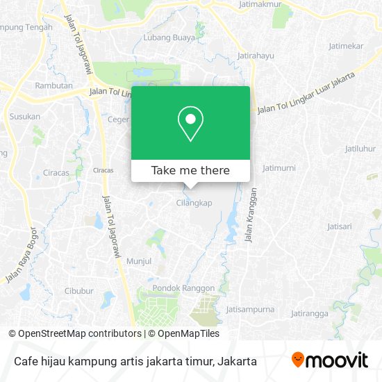 Cafe hijau kampung artis jakarta timur map