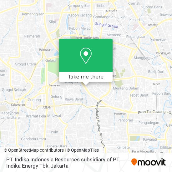 PT. Indika Indonesia Resources subsidiary of PT. Indika Energy Tbk map