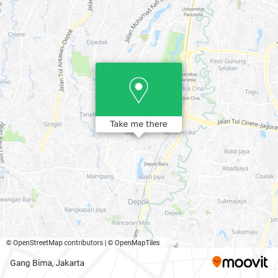 Gang Bima map