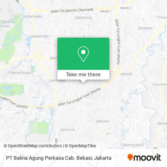 PT Balina Agung Perkasa Cab. Bekasi map