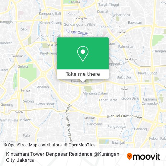 Kintamani Tower-Denpasar Residence @Kuningan City map