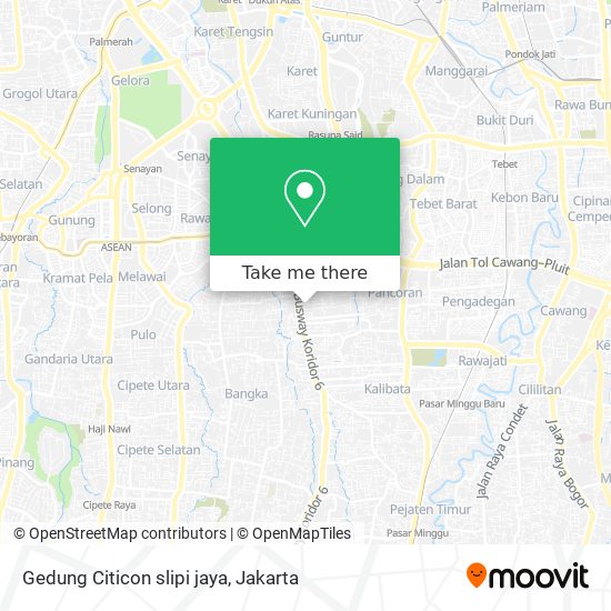 Gedung Citicon slipi jaya map