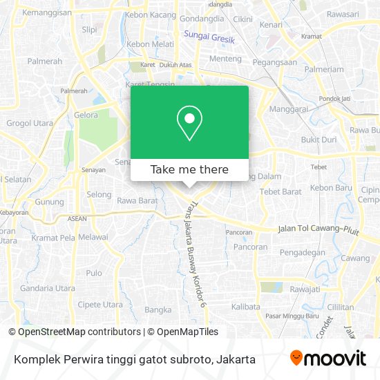 Komplek Perwira tinggi gatot subroto map