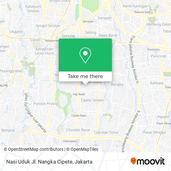 Nasi Uduk Jl. Nangka Cipete map