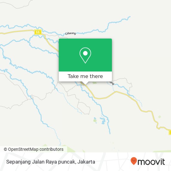 Sepanjang Jalan Raya puncak map