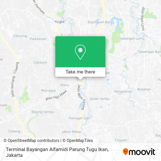 Terminal Bayangan Alfamidi Parung Tugu Ikan map
