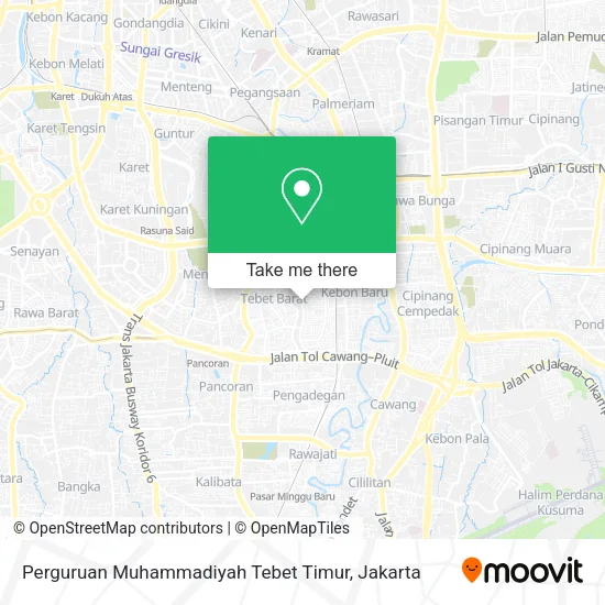 Perguruan Muhammadiyah Tebet Timur map