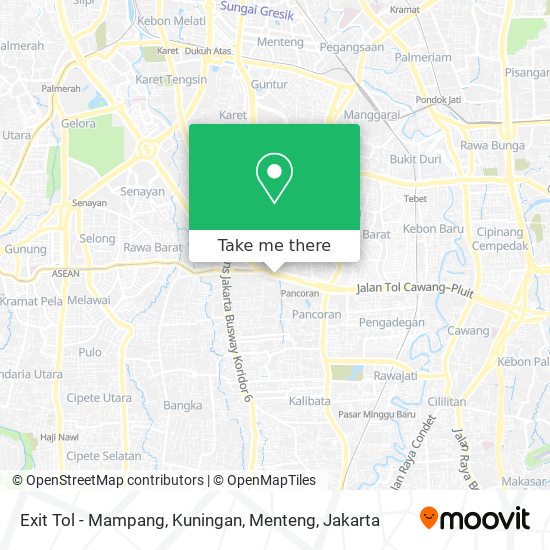 Exit Tol - Mampang, Kuningan, Menteng map