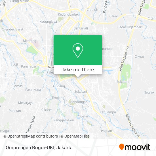 Omprengan Bogor-UKI map