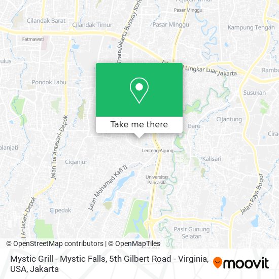 Mystic Grill - Mystic Falls, 5th Gilbert Road - Virginia, USA map