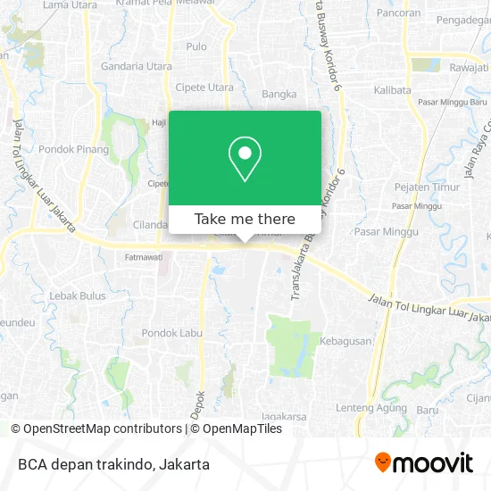 BCA depan trakindo map
